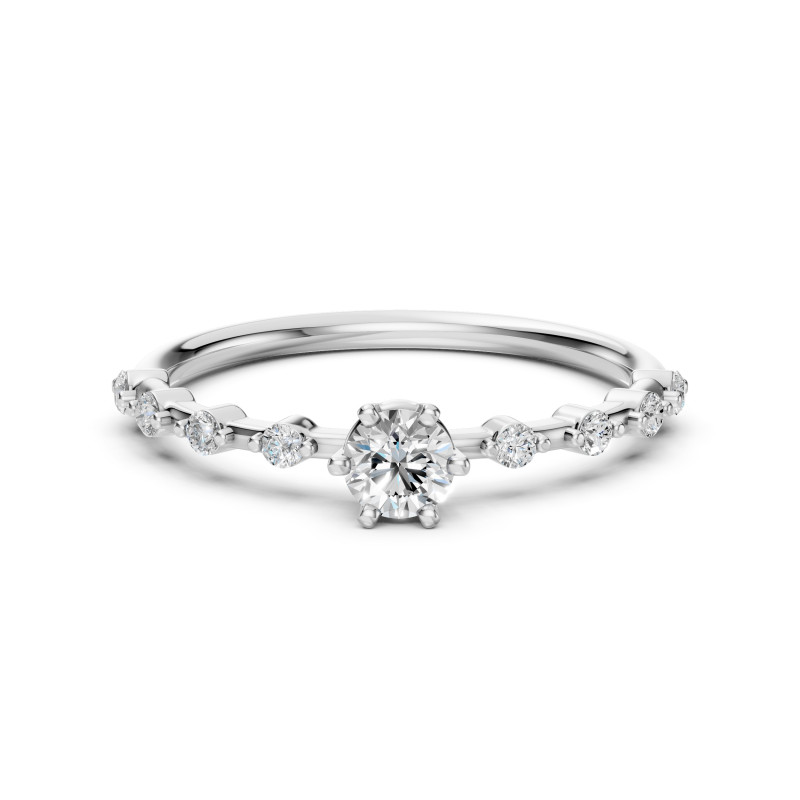 Pierścionek Soliter Wieczność z diamentami 101-10144-W-0.3