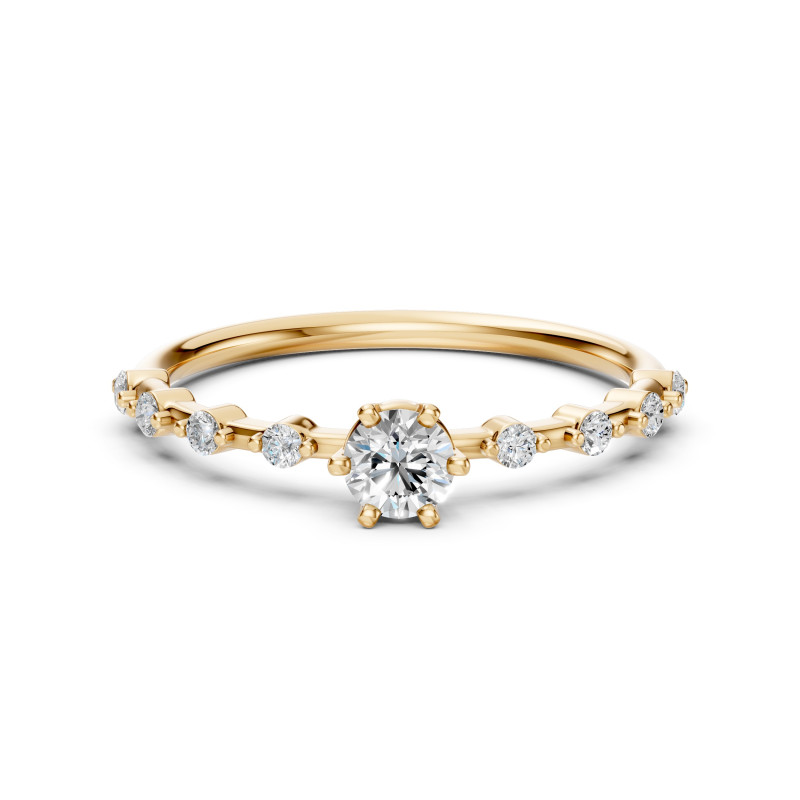 Pierścionek Soliter Wieczność z diamentami 101-10144-Y-0.3