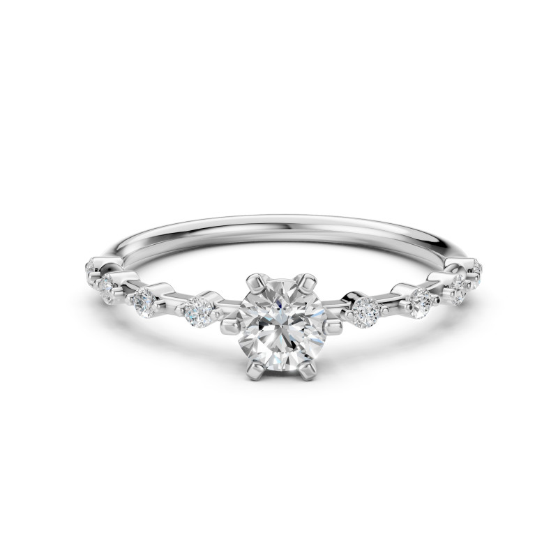 Pierścionek Soliter Wieczność z diamentami 101-10144-W-0.5