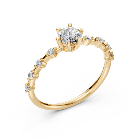 Pierścionek Soliter Wieczność z diamentami 101-10144-Y-0.5