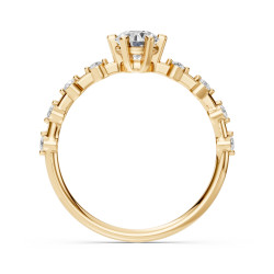 Pierścionek Soliter Wieczność z diamentami 101-10144-Y-0.5