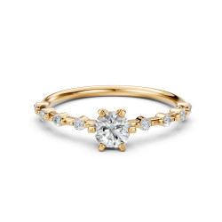 Pierścionek Soliter Wieczność z diamentami 101-10144-Y-0.5