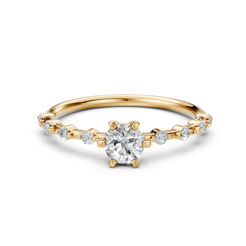 Pierścionek Soliter Wieczność z diamentami 101-10144-Y-0.5