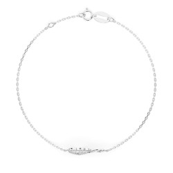 Bransoletka Minimalizm z diamentami 105-10011-W-0.11 - Jubiler Sezam