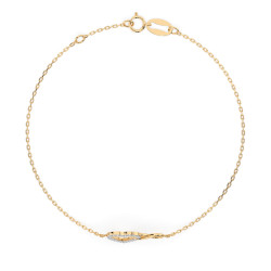 Bransoletka Minimalizm z diamentami 105-10011-Y-0.11 - Jubiler Sezam