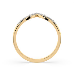 Pierścionek Minimalizm z diamentami 101-10161/1-Y-0.13 - Jubiler Sezam