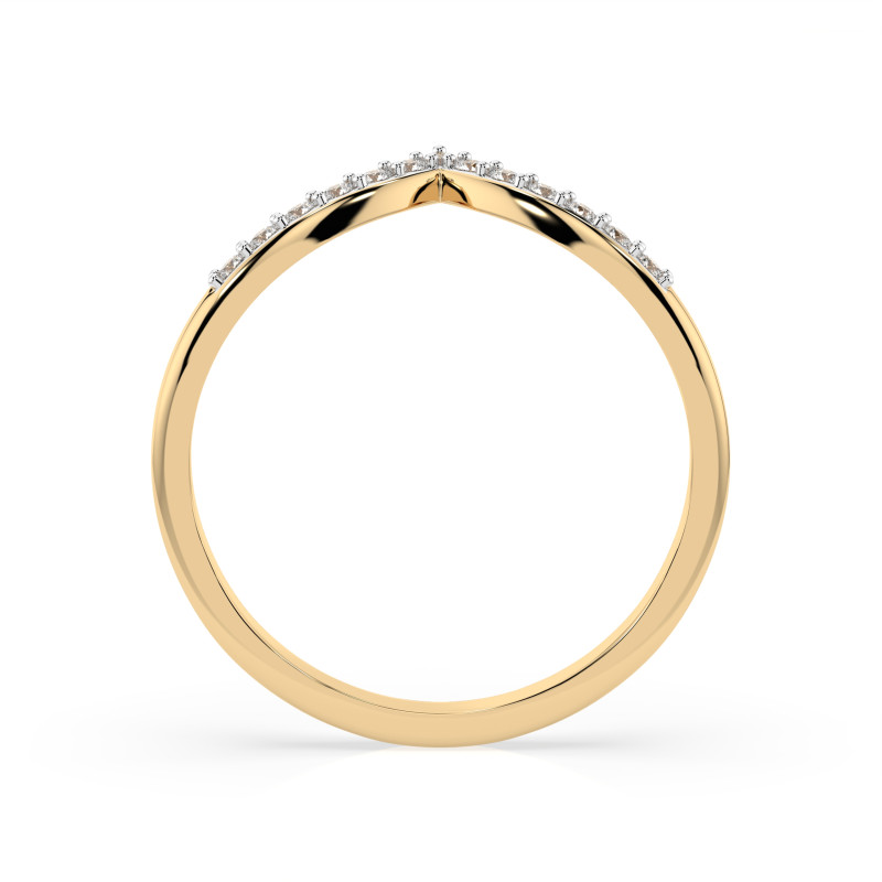 Pierścionek Minimalizm z Diamentami KB 101-10161/1-Y-0.13