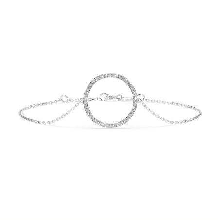 Bransoletka Minimalizm z diamentami 105-10007-W-0.21 - Jubiler Sezam