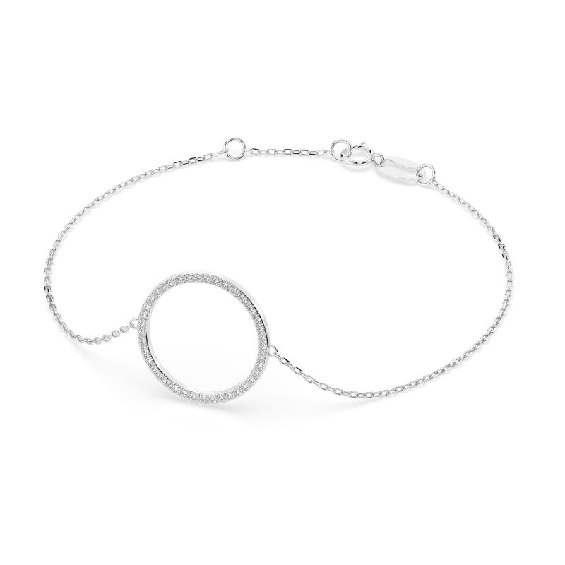 Bransoletka Minimalizm z Diamentami KB 105-10007-W-0.21