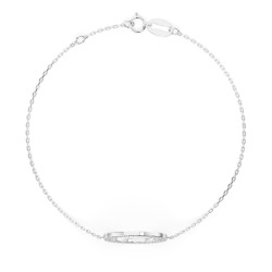 Bransoletka Minimalizm z diamentami 105-10007-W-0.21 - Jubiler Sezam