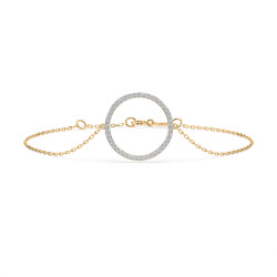 Bransoletka Minimalizm z diamentami 105-10007-Y-0.21 - Jubiler Sezam