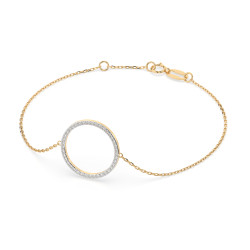 Bransoletka Minimalizm z diamentami 105-10007-Y-0.21 - Jubiler Sezam