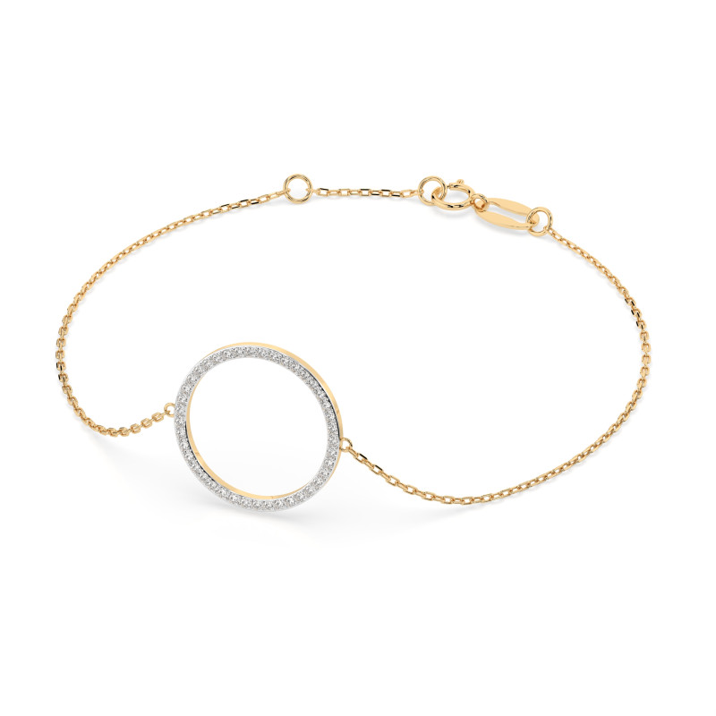 Bransoletka Minimalizm z Diamentami KB 105-10007-Y-0.21