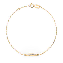 Bransoletka Minimalizm z diamentami 105-10007-Y-0.21 - Jubiler Sezam