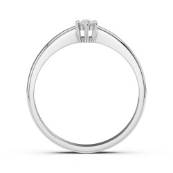 Pierścionek Soliter z diamentem 101-10151-W-0.1 - Jubiler Sezam