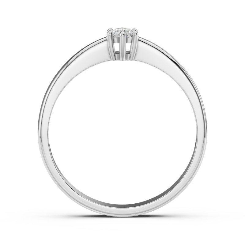 Pierścionek Soliter z Diamentem KB 101-10151-W-0.1