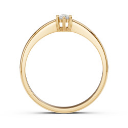 Pierścionek Soliter z diamentem 101-10151-Y-0.1 - Jubiler Sezam