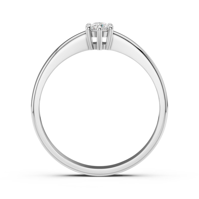 Pierścionek Soliter z diamentem 101-10151-W-0.15 - Jubiler Sezam