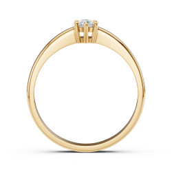 Pierścionek Soliter z diamentem 101-10151-Y-0.15 - Jubiler Sezam