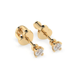 Kolczyki Soliter Motylek z diamentami 102-10089/2-Y-0.3