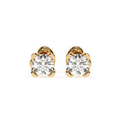 Kolczyki Soliter Motylek z diamentami 102-10089/2-Y-0.6