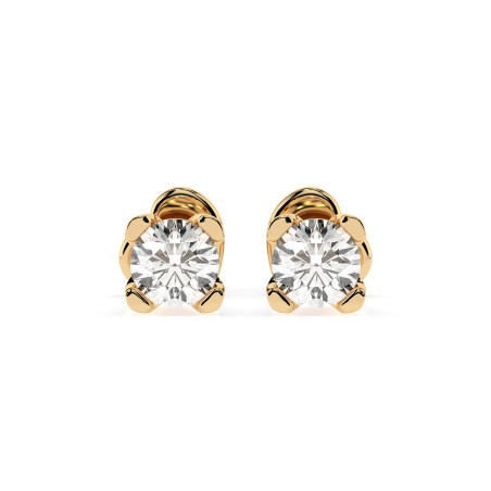 Kolczyki Soliter Motylek z diamentami 102-10089/2-Y-0.6