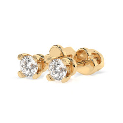 Kolczyki Soliter Motylek z diamentami 102-10089/2-Y-0.6