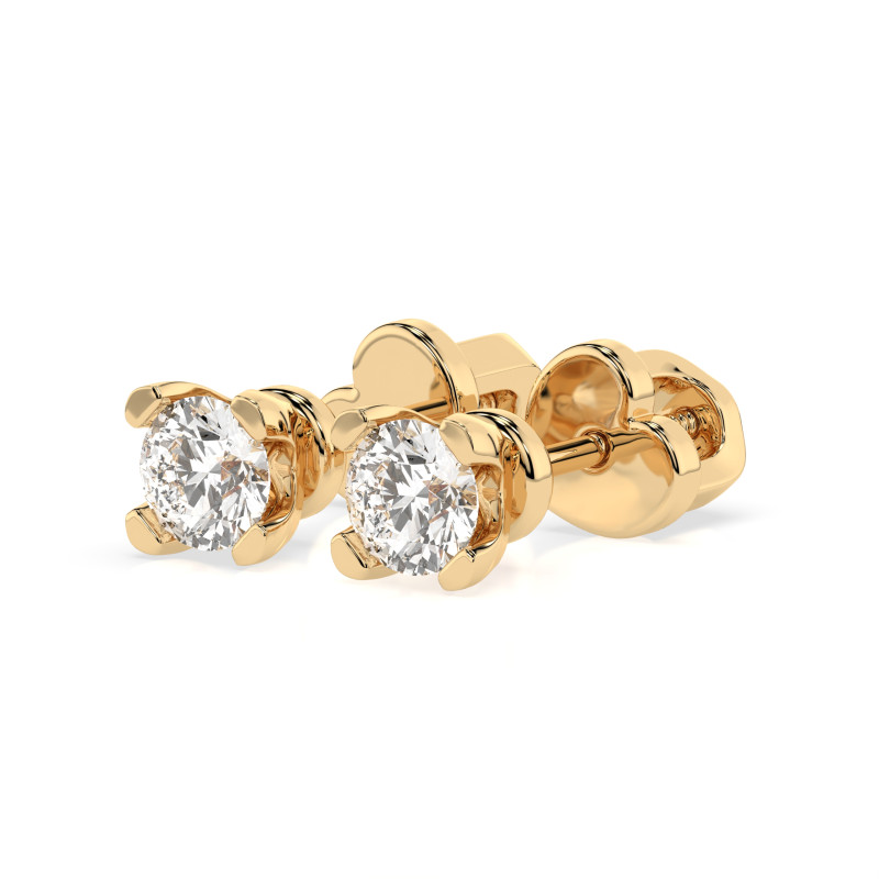 Kolczyki Soliter Motylek z diamentami 102-10089/2-Y-0.6