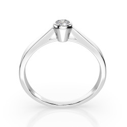 Pierścionek Soliter z diamentem 101-10010-W-0.05 - Jubiler Sezam
