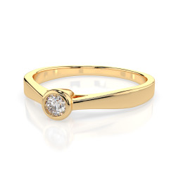 Pierścionek Soliter z diamentem 101-10010-Y-0.05 - Jubiler Sezam