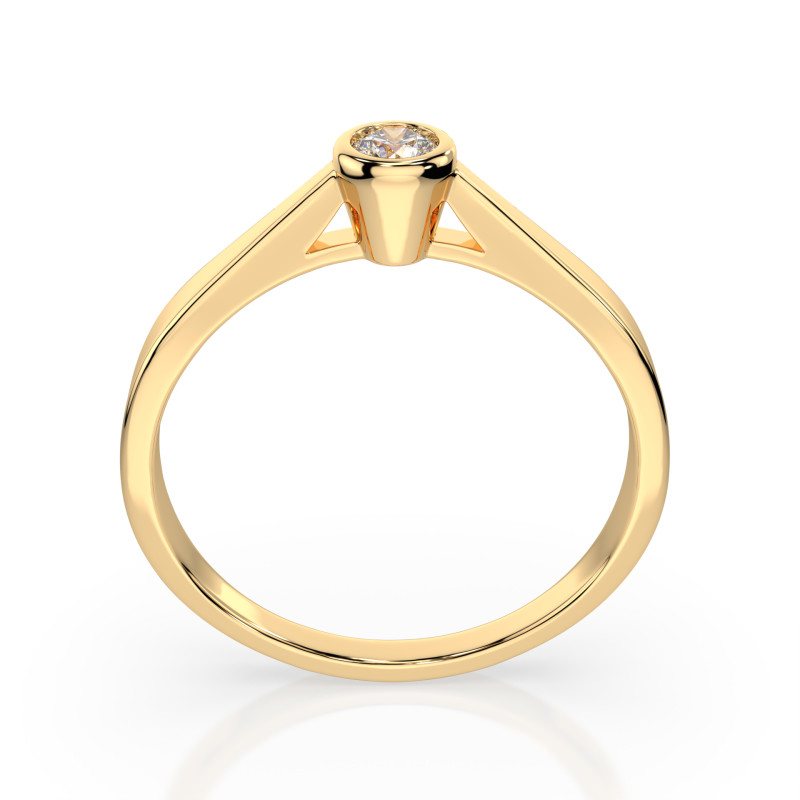 Pierścionek Soliter z diamentem 101-10010-Y-0.15 - Jubiler Sezam