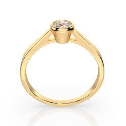 Pierścionek Soliter z diamentem 101-10010-Y-0.3 - Jubiler Sezam