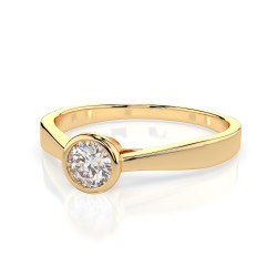 Pierścionek Soliter z diamentem 101-10010-Y-0.3 - Jubiler Sezam