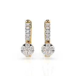 Kolczyki Iluzja z diamentami 102-10015/4-Y-0.06 - Jubiler Sezam