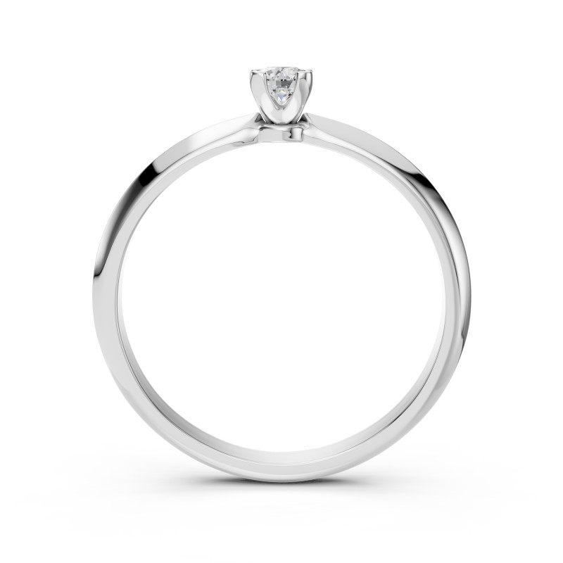 Pierścionek Soliter z diamentem 101-10089-W-0.1 - Jubiler Sezam