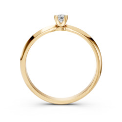 Pierścionek Soliter z diamentem 101-10089-Y-0.1 - Jubiler Sezam