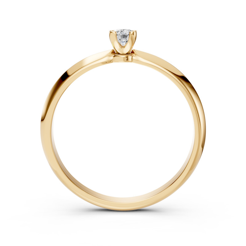 Pierścionek Soliter z Diamentem KB 101-10089-Y-0.1