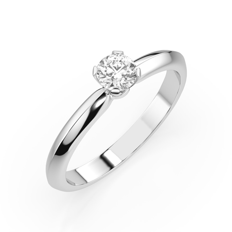 Pierścionek Soliter z diamentem 101-10089-W-0.3 - Jubiler Sezam