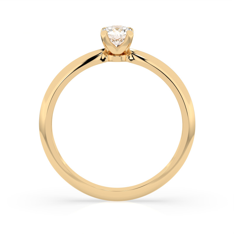 Pierścionek Soliter z diamentem 101-10089-Y-0.3 - Jubiler Sezam