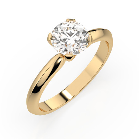 Pierścionek Soliter z diamentem 101-10089-Y-1.0 - Jubiler Sezam