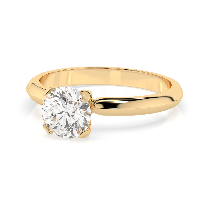 Pierścionek Soliter z diamentem 101-10089-Y-1.0 - Jubiler Sezam