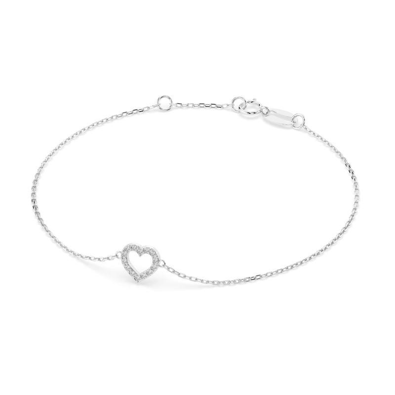 Bransoletka Minimalizm z Diamentami KB 105-10005-W-0.07