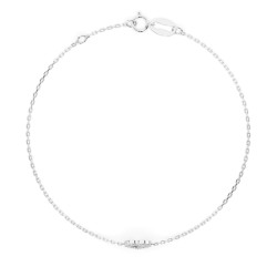 Bransoletka Minimalizm z diamentami 105-10005-W-0.07 - Jubiler Sezam