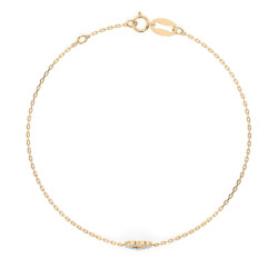 Bransoletka Minimalizm z diamentami 105-10005-Y-0.07 - Jubiler Sezam