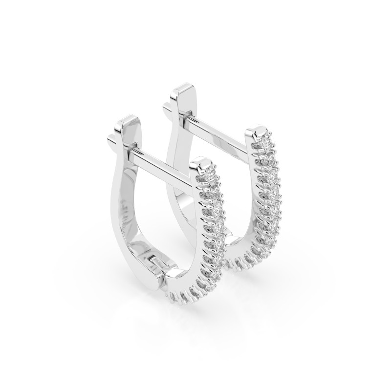 Kolczyki Wieczność z diamentami 102-10076-W-0.18 - Jubiler Sezam