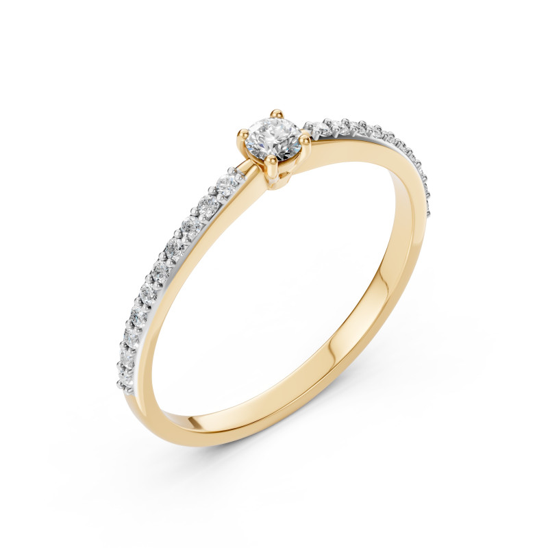 Pierścionek Soliter Wieczność z diamentami 101-10116/2-Y-0.1