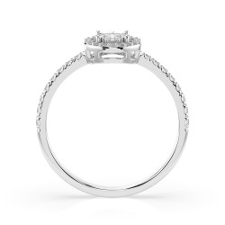 Pierścionek Iluzja z diamentami 101-10018-W-0.1 - Jubiler Sezam