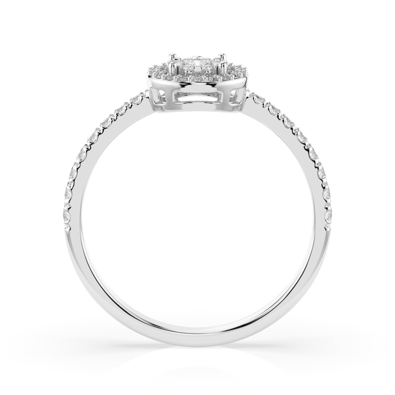 Pierścionek Iluzja z Diamentami KB 101-10018-W-0.1