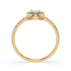 Pierścionek Iluzja z diamentami 101-10018-Y-0.1 - Jubiler Sezam