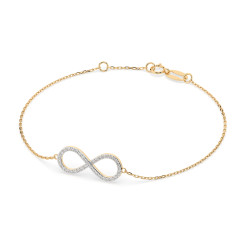 Bransoletka Minimalizm z diamentami 105-10006-Y-0.19 - Jubiler Sezam